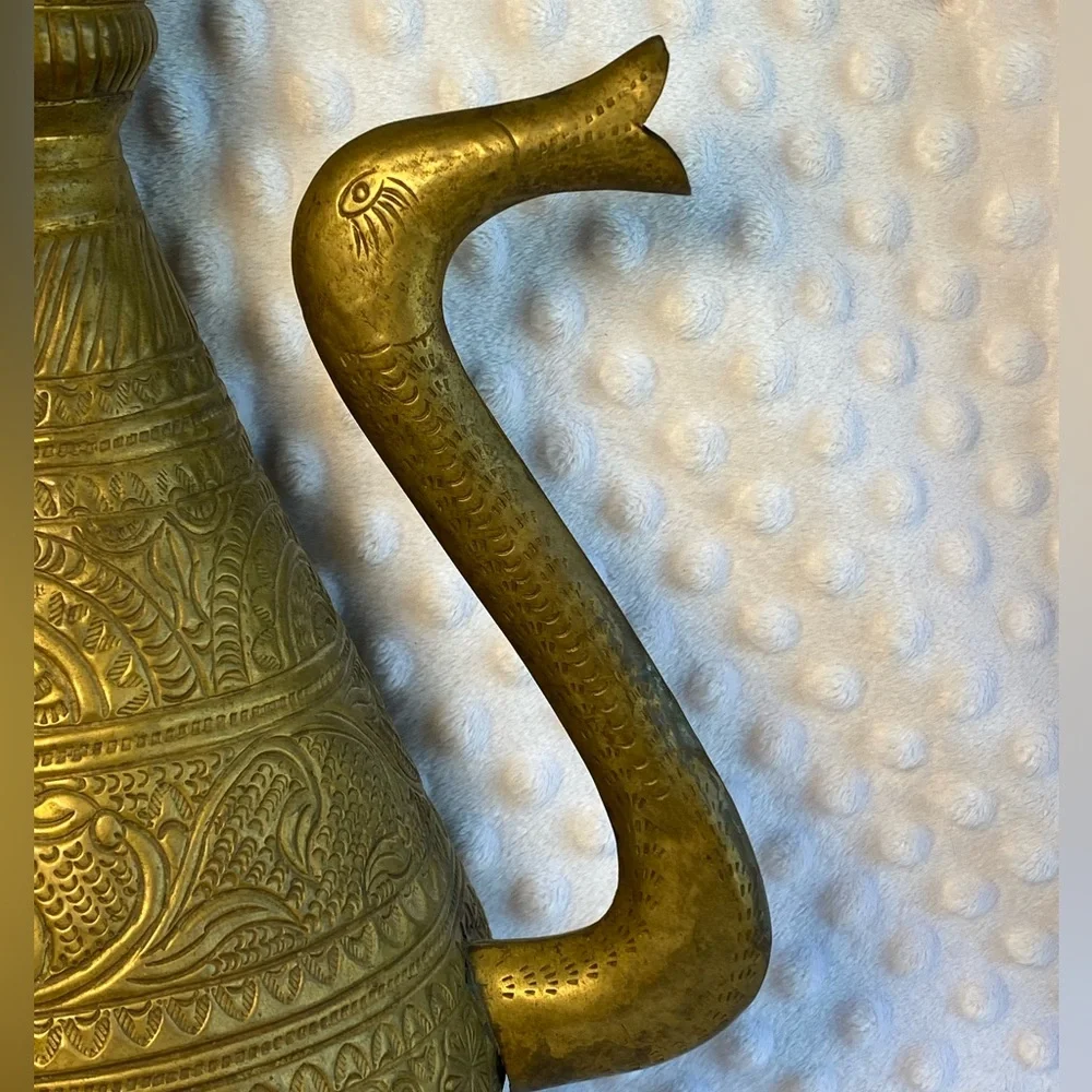 Vintage Brass Ewer/Pitcher - Picture 4 of 8